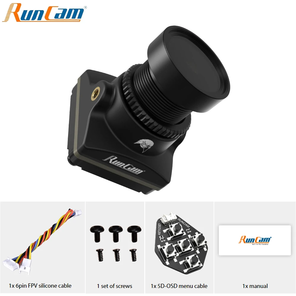 Runcam Night Eagle 3 DC 5-24V 1500TVL NTSC/PAL Starlight Night Vision Camera per FPV Racing Drone Quadcopter Toys