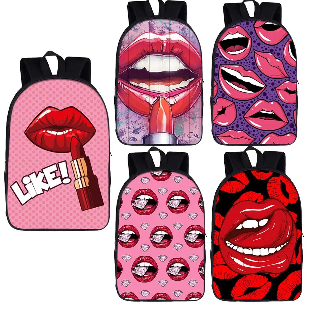 Leopard Lips Butterfly Backpack Women Rucksack Cute School Bags for Teenager Girls Daypack Ladies Laptop Travel Backpacks Bag