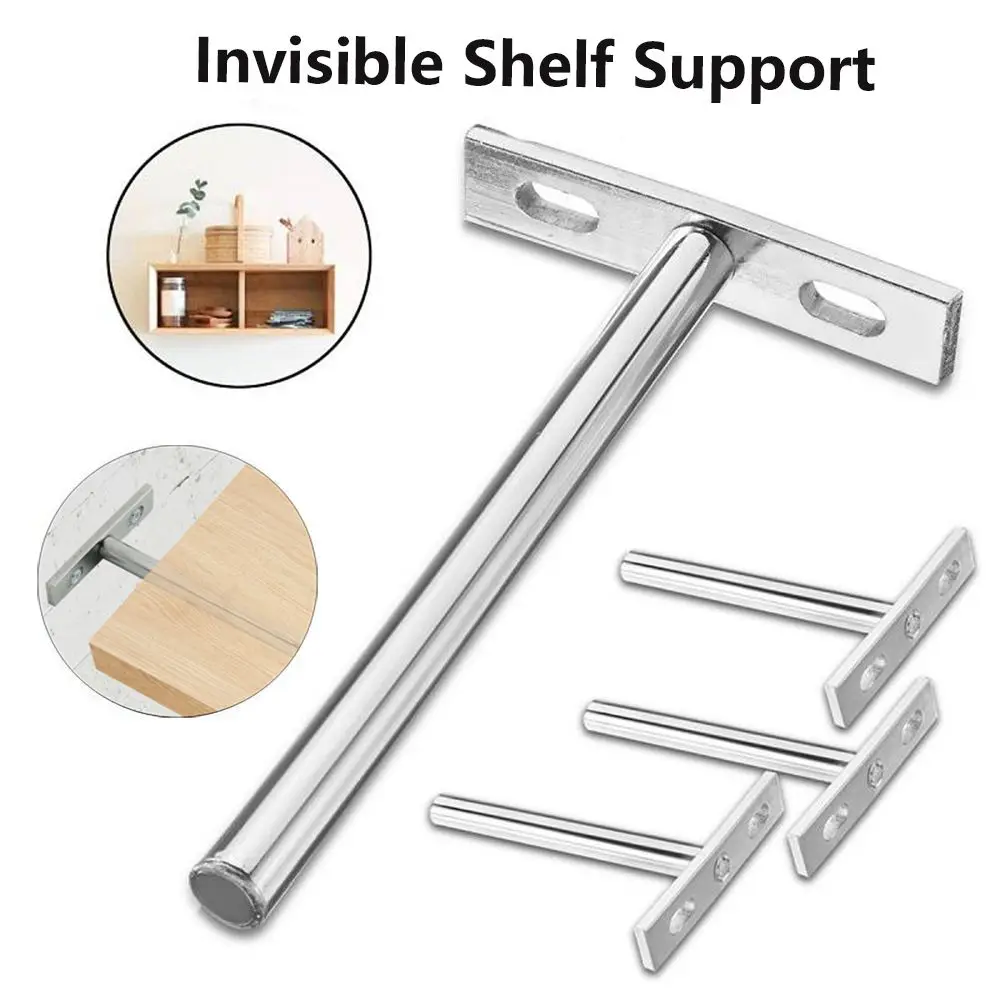 Furniture Heavy Duty Concealed Racks Metal Storage Support Bench Board Invisible Shelf Brackets Wall Mount Shelf