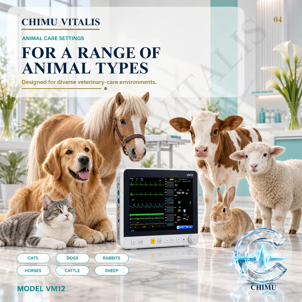 【CHIMU VITALIS】 VM12 Veterinary Multi-Parameter Workstation 12.1