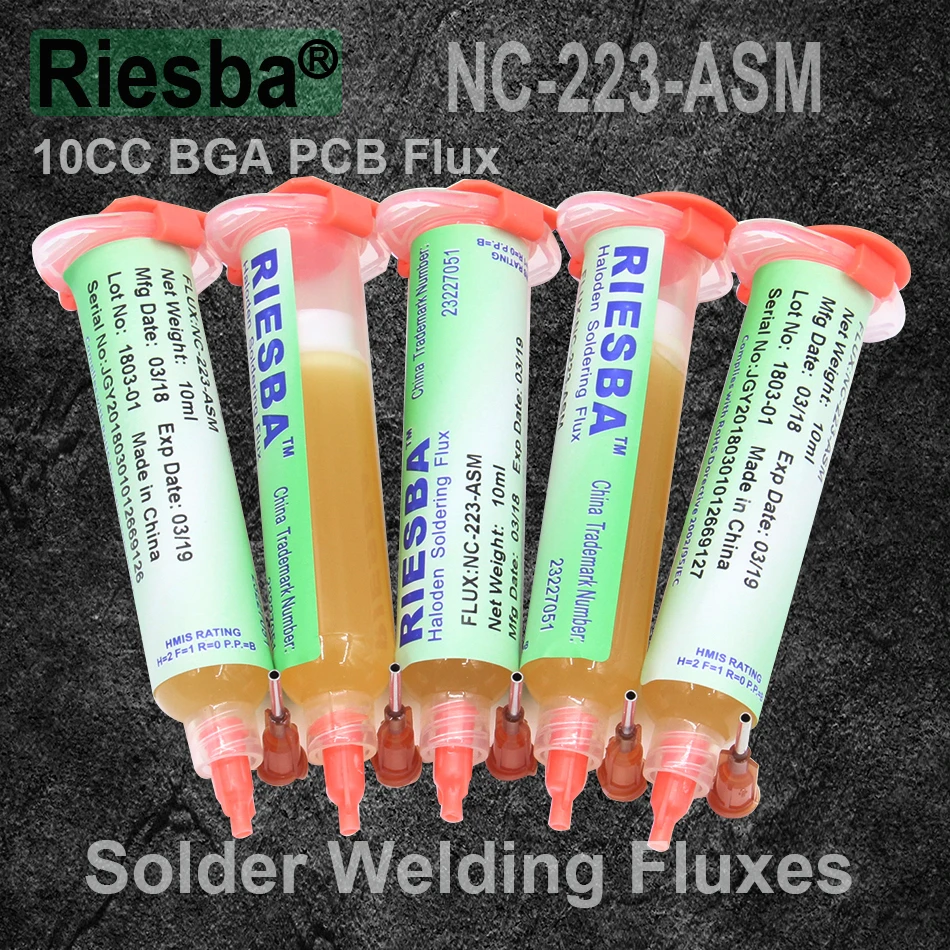 

5Pcs/lot 100% RIESBA NC-223-ASM flux cleaning-free low-smoke BGA soldering station commonly used