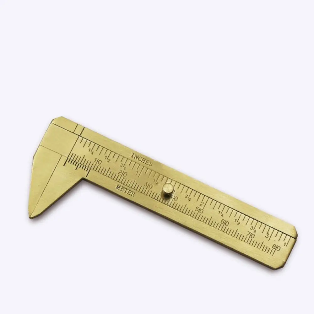 0-80mm Brass Vernier Caliper Single and Double Scale Sliding Gauge Measuring Tool Brass Ruler For Measuring Gemstones&Jewelry