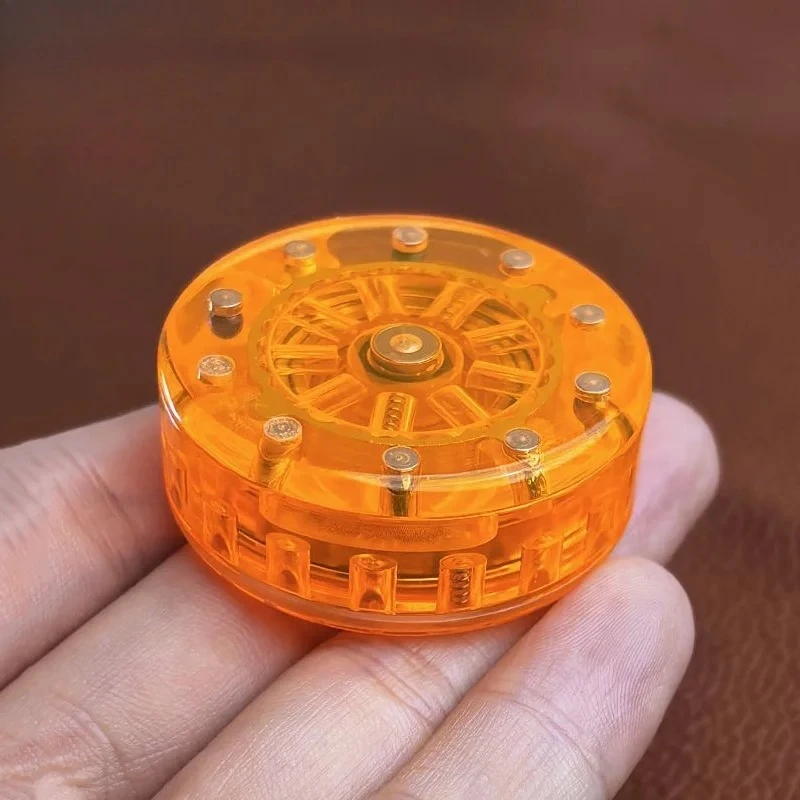 Mechanical Magnetic Push Card EDC Ratchet Coin  Fingertip Slide Fingertip Gyroscope Adult Stress Relief Toy Cool Gift
