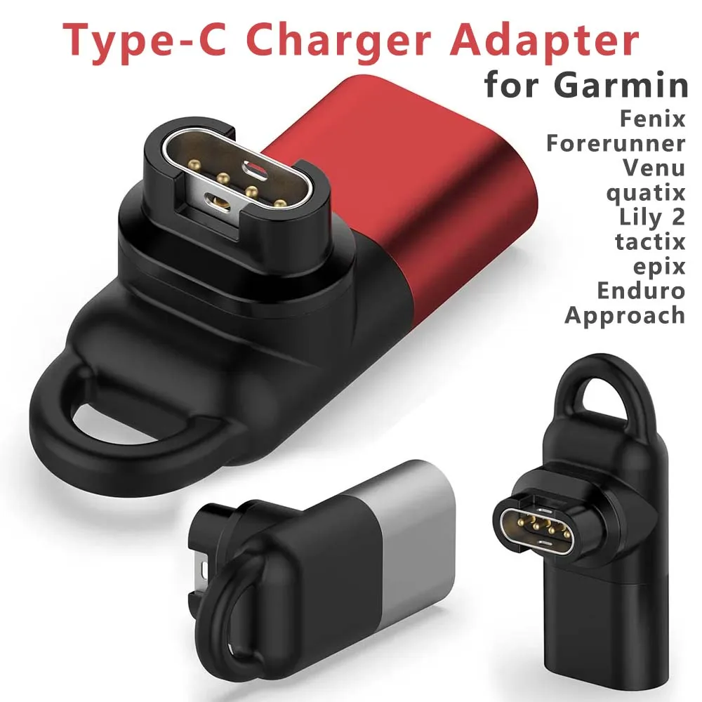 Type-C Charging Adapter Compatible with for Garmin Fenix Models 7,7S,7X,6,6S, Forerunner Models 970,570,265,165,Without Battery