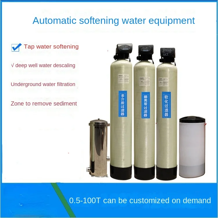 Automatic Softened Water Treatment Equipment Large Well Water Filter Purifier Industrial Water Softener