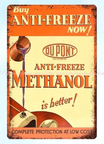 Buy Dupont Anti-Freeze methanol metal tin sign garden reproductions for home