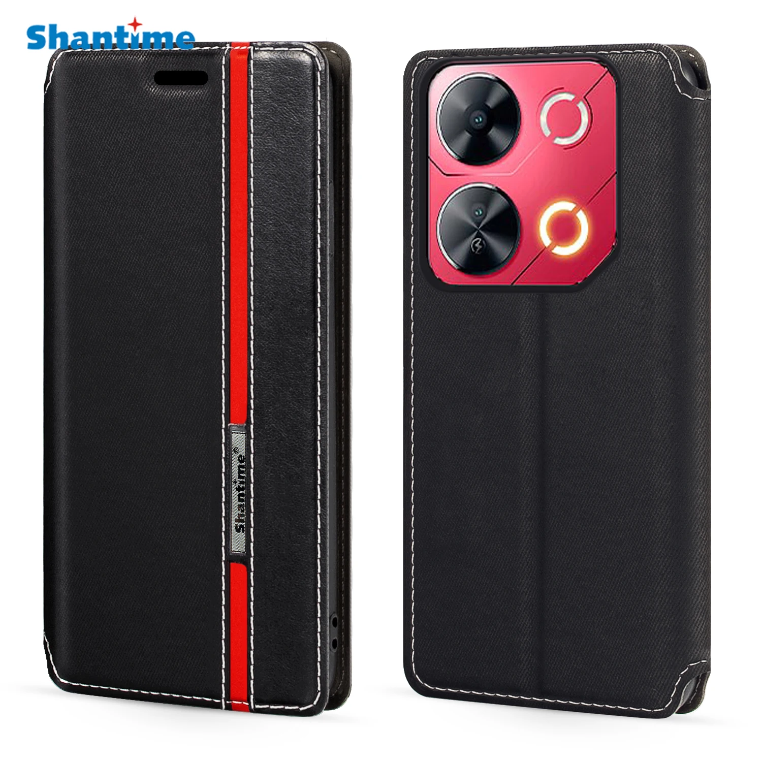 For ITEL P65 4G Case Fashion Multicolor Magnetic Closure Leather Flip Case Cover with Card Holder 6.7 inches