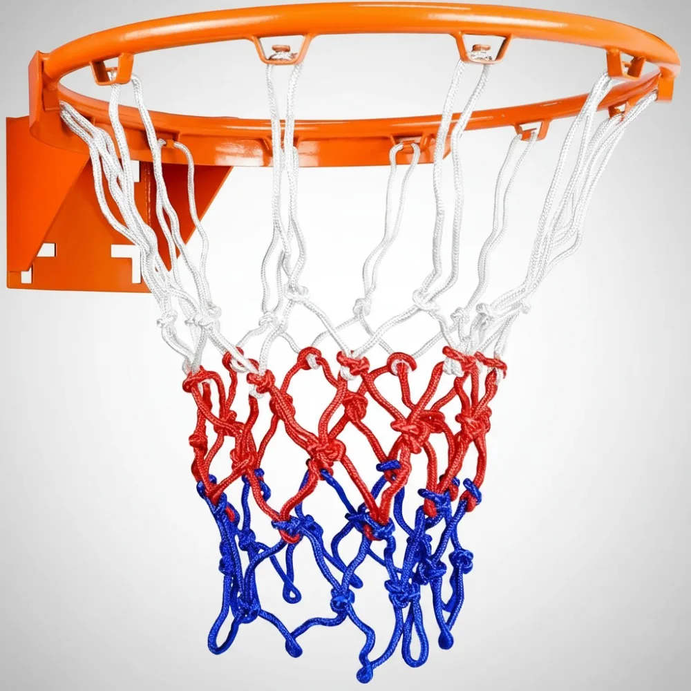 Heavy Duty 18mm Solid Steel Basketball Rim Replacement - All-Weather Outdoor Court Hoop