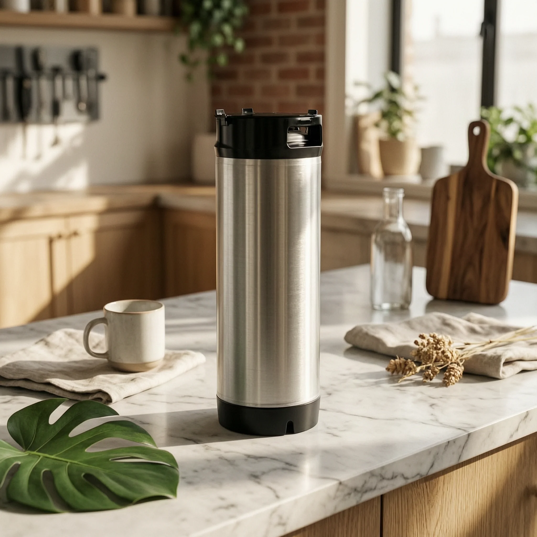 Ball-Lock Keg Pressure-Relief Ball Lock Keg Beverage Storage Polished Drink Container Food Safe