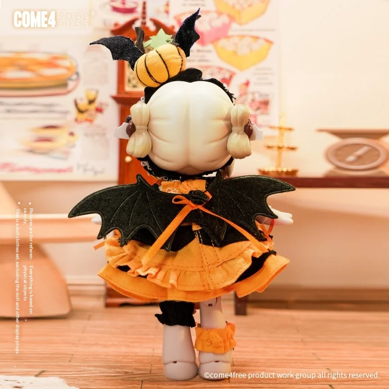 Come4free Dessert Series Pompoenpoppenkleding voor Ob11 en 1/12 Bjd-poppen - Exclusieve kledingset (geen pop inbegrepen)