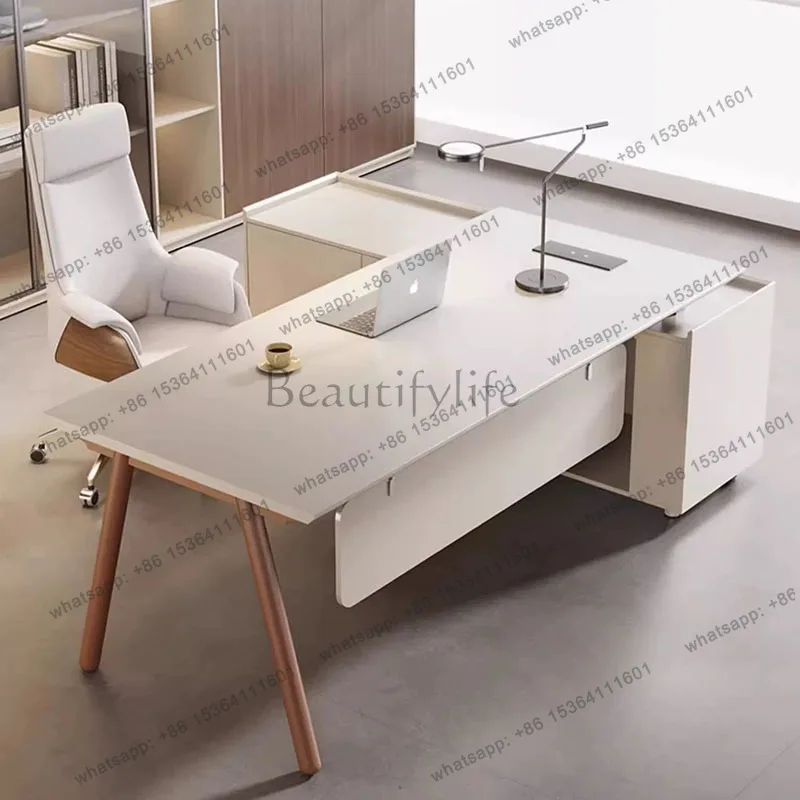 LSAesthetic Modern Office Desk Organizers Storage Design Display Computer Office Desk Study Wooden Escrivaninha Home Furniture
