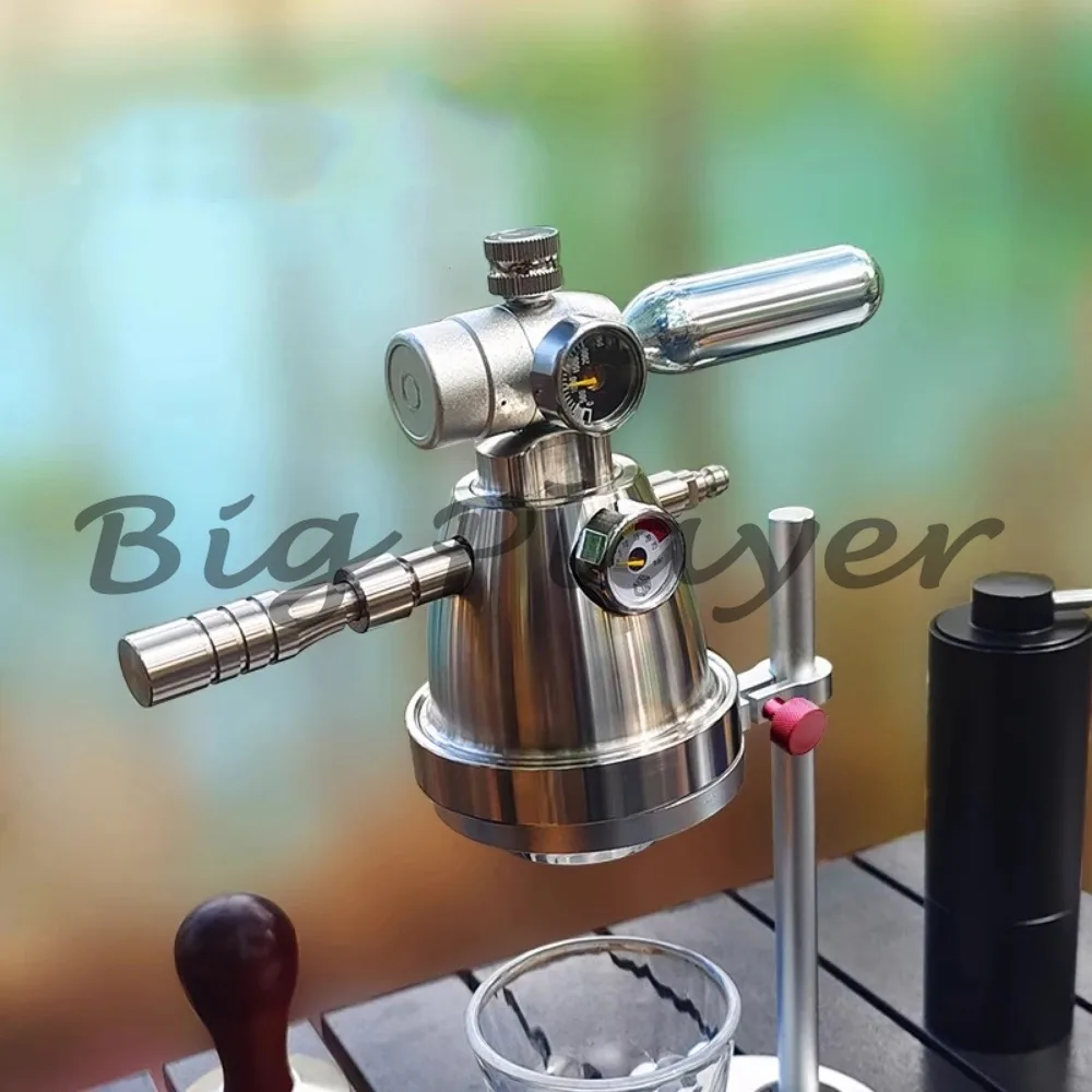 Camping Portable Pneumatic Coffee Maker - 10bar Detachable Espresso Set for Outdoor No Electricity Use