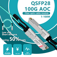 AOC 100G QSFP28 to QSFP28 Active Optical Cable 3M/5M/10M/15M High Speed Data Center Connectivity Cable