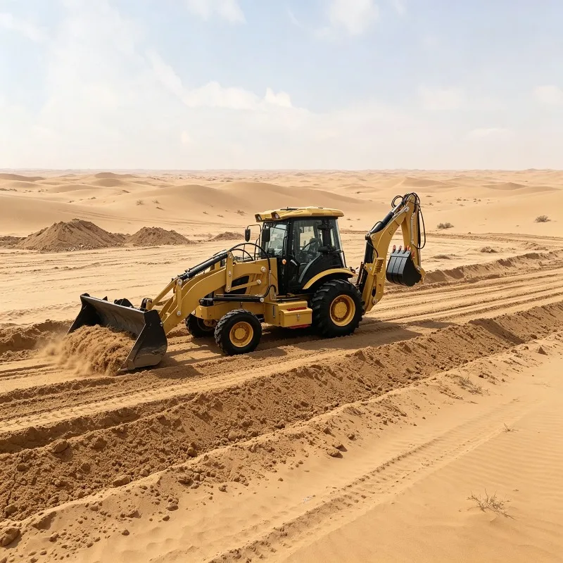 High Quality Backhoe Loader with Clear Instrument Panel for Easy Operation Status Monitoring Customized