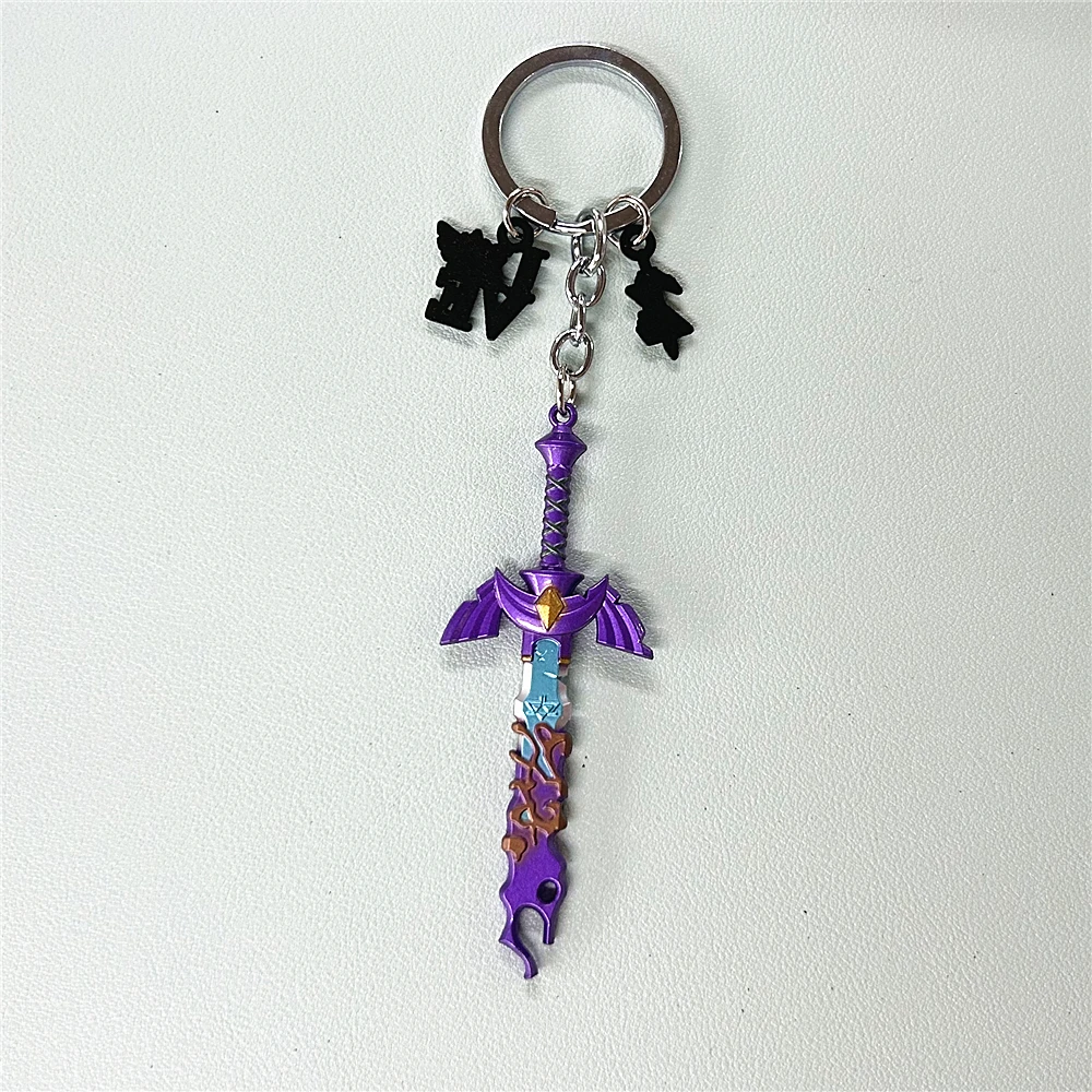 JYYH Classic Arcade Games Keychain Fashion Sword Metal Jewelry Small accessories Man Gift