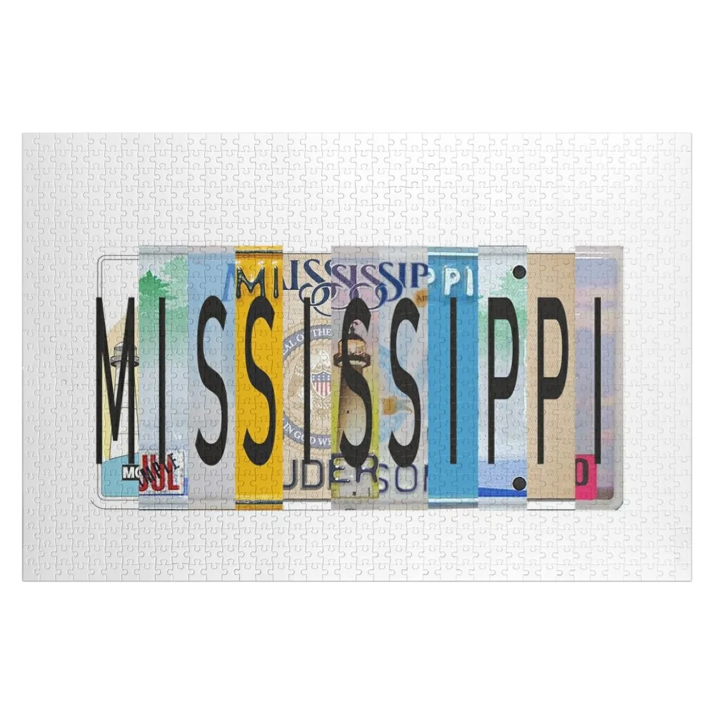 

Пазл с номерными знаками штата Миссисипи, персонализированные подарки с фотографиями, индивидуальные подарки IQ для детей, персонализированный фото-пазл в подарок