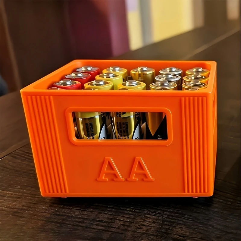 AAA/AA Battery Storage Box - Large capacity 30/20 compartments, durable organizer box, battery storage solution