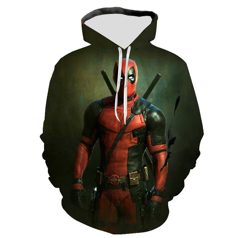 

Deadpool Boys and Girls Hoodies Marvel Men's Hoodies 3D Printing Fashion Pullovers MINISO Men's Hoodies New Men's Clothing