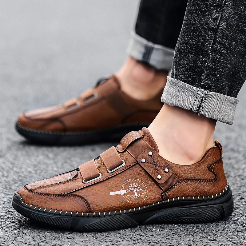 

Men Shoes slip on Fashion Oxfords Leather Shoes Comfortable Shoes For Mens Sneakers Suede Flats Footwear chaussure homme