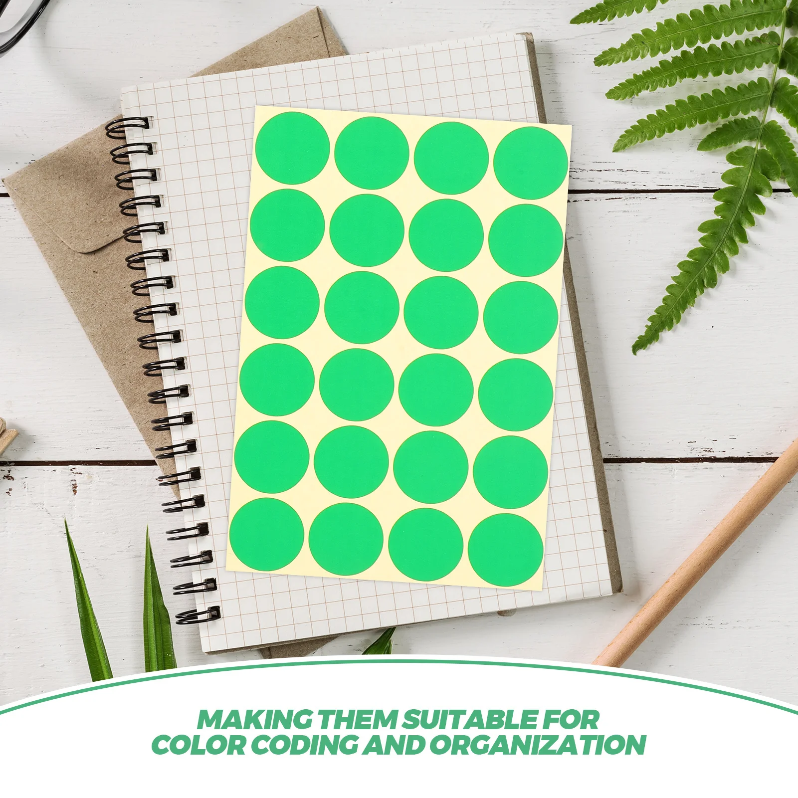 32 ورقة ملصقات ترميز الألوان ملصقات نقطة ملونة مستديرة 16 لونًا ذاتية اللصق قابلة للإزالة للاستخدام في الفصول الدراسية المكتبية #3