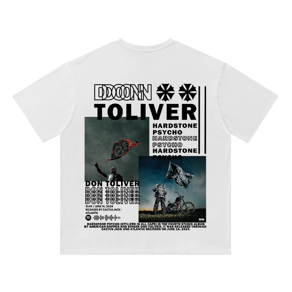 Don Toliver Hardstone Cotton T-Shirt Crewneck Tee Shirt  Round Neck Short Sleeved Man/Woman Fashion  HipHop Style Streetwear