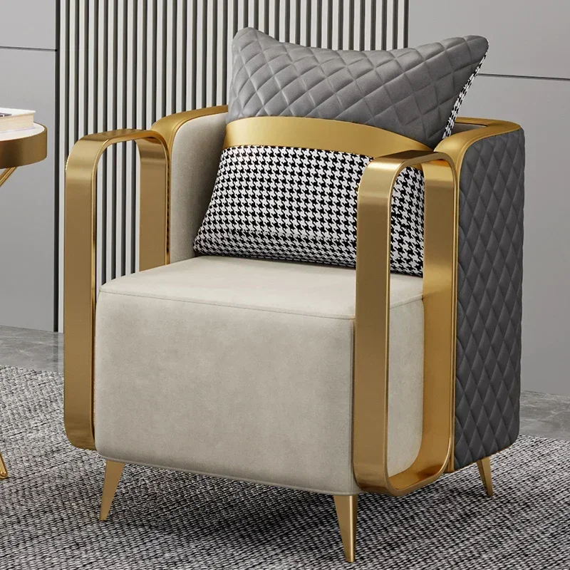 

Office Nordic Living Room Chair Lounge Floor Designer Luxury Bedroom Chair Arm Makeup Fauteuil Minimalist Furniture WWH35XP