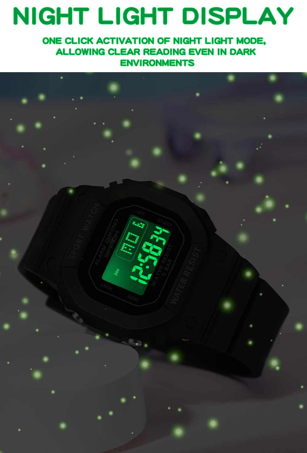 SANDA Jungen Mädchen LED Digitaluhr Kinder Sportuhr für wasserdichte elektronische Uhr Kinder im Freien Casual Geschenkuhr – Detail 6