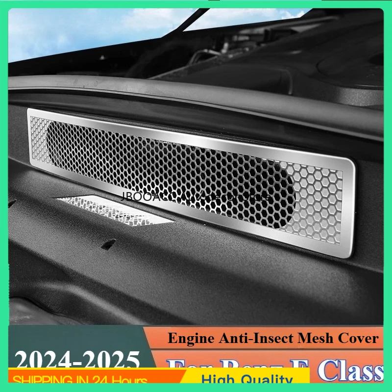 Car For Mercedes Benz E Class 2024 2025 Car Front Hood Air Intake Dust Protective Cover Engine Anti-Insect Mesh Net Protector Co