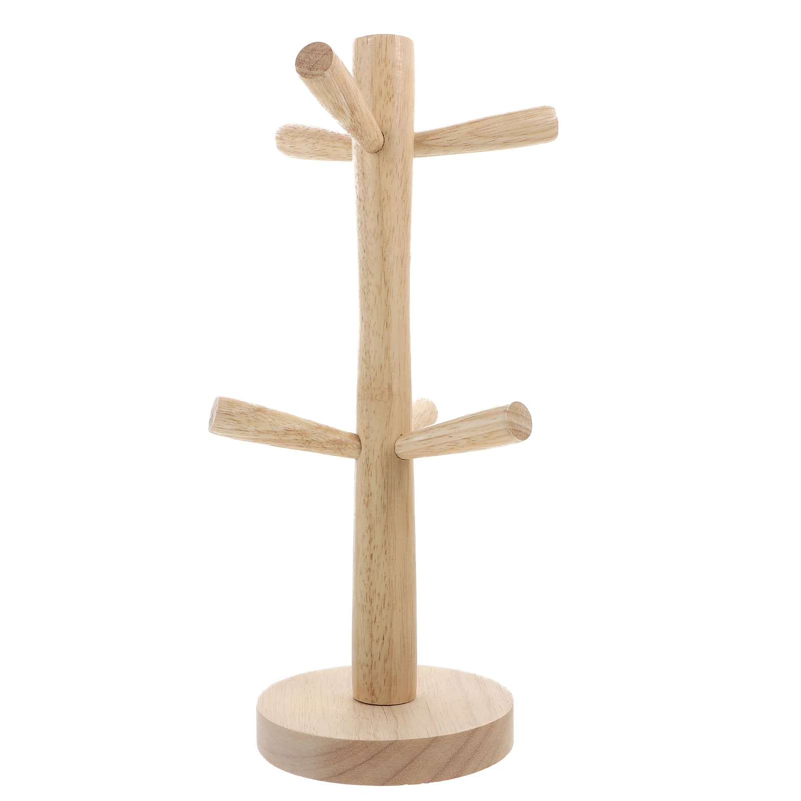 

Wooden Mug Shelf Water Cup Storage Rack With Draining Design Tree Shape Kitchen Accessory Organizer For Cups Bottles Bracelets