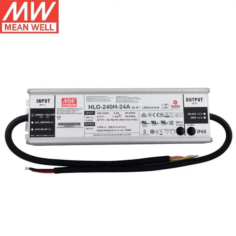 

TaiWan Mean Well HLG-240H-24A 240W 24V10A switching power supply LED power PFC IP65 waterproof lamp Constant Voltage Constant C