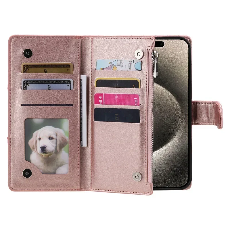 Phone S25 Ultra S25 plus PU Leather Case for Samsung Galaxy S24 S23 S22 S21 S20 S10 Ultra plus FE Solid Color Wallet Phone Cases