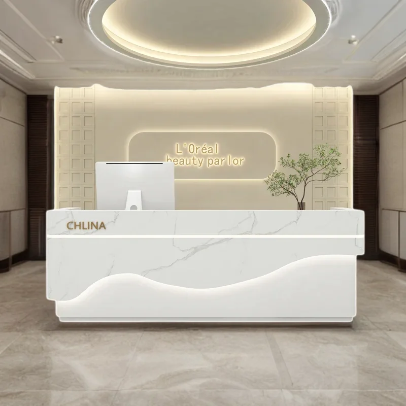 Modern Luxury Furniture Beauty Salon Shop Service Counter Spa Reception Grocery Store Luxurious Office Desk Party Tables Bank