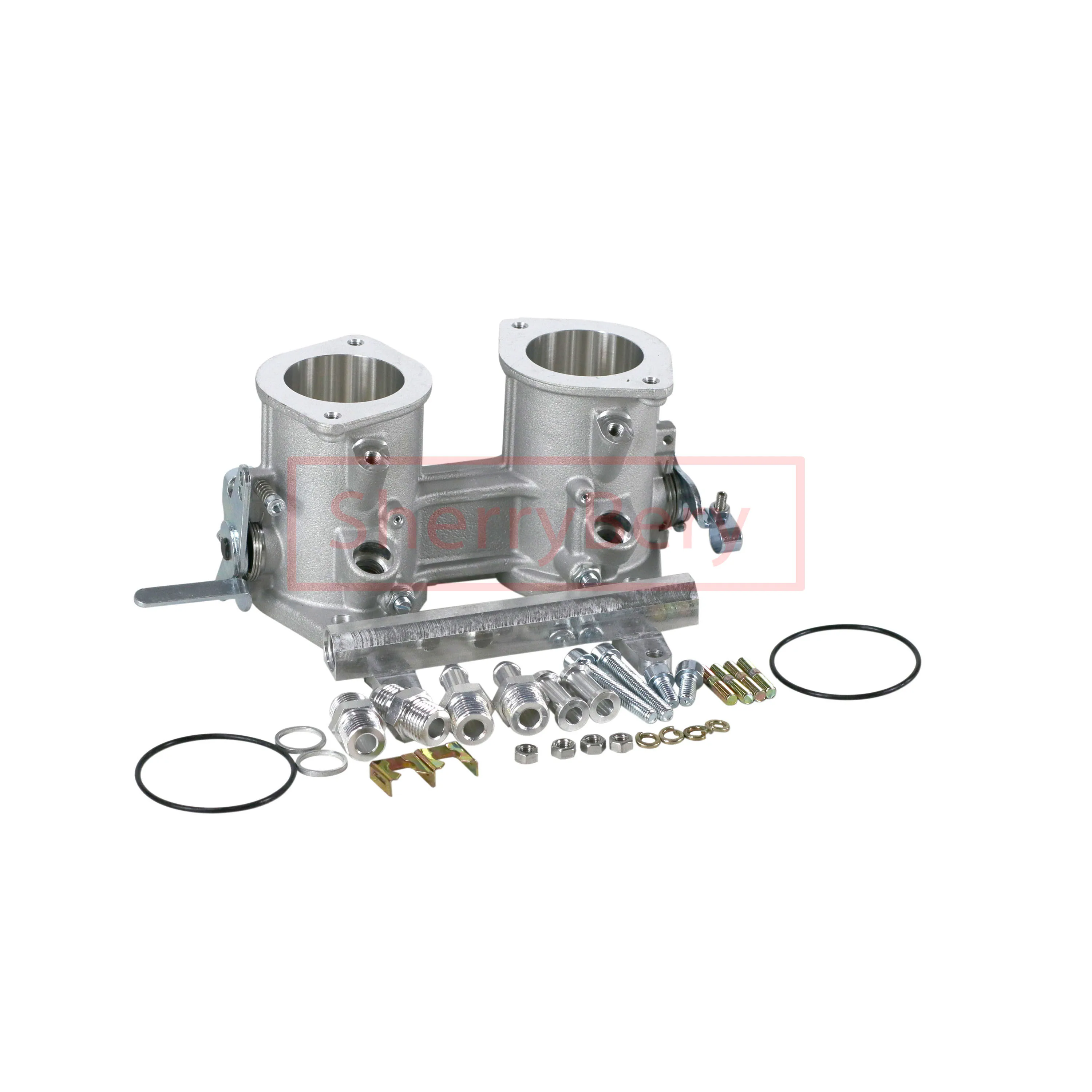 SherryBerg TBS 42dcoe 42 dcoe 42mm Bore DCOE EFI Twin Injection Throttle Body 85MM TALL for Weber/EMPI/Dellorto/Solex DCOE/DHLA