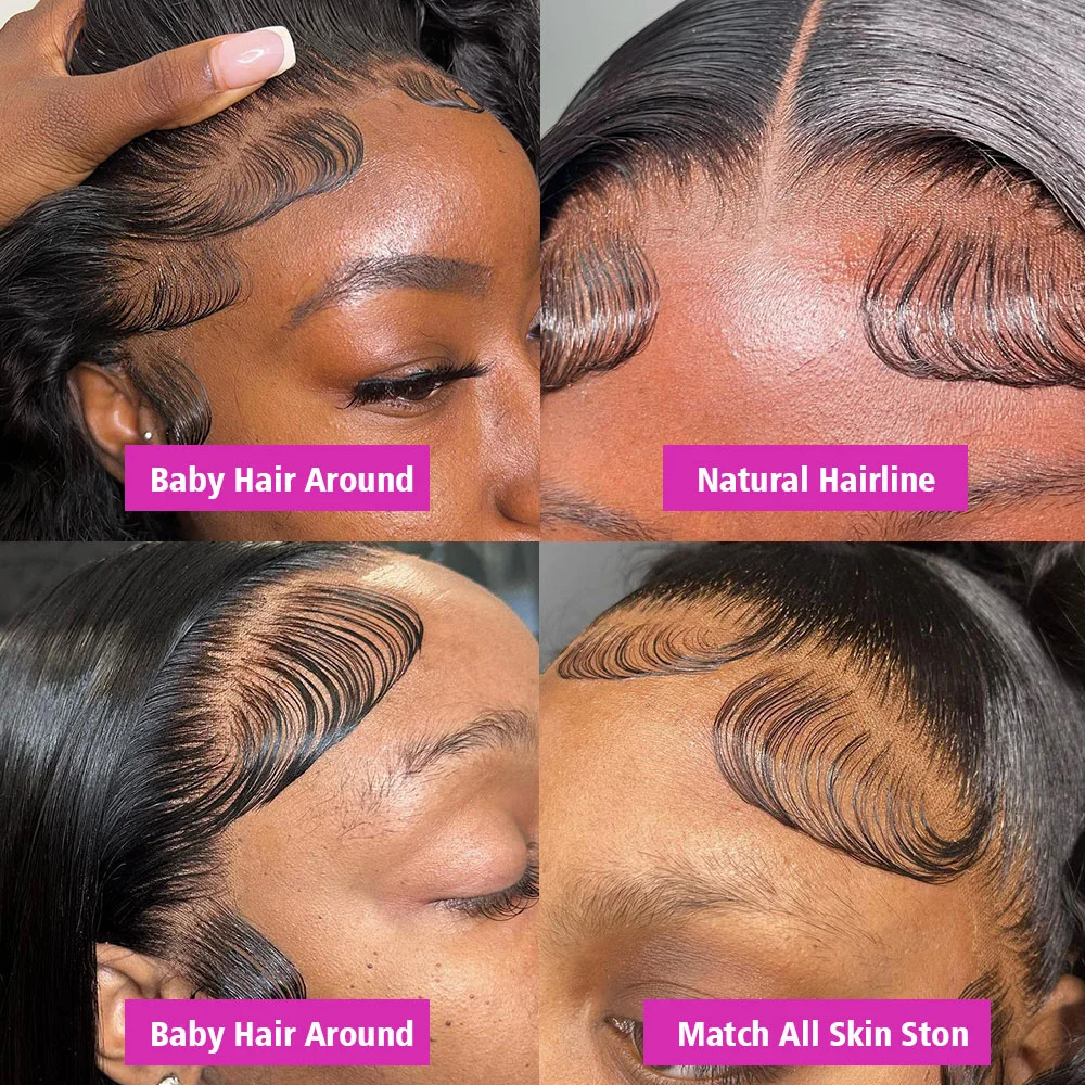 40 дюймов 13x6 Hd Объемная волна Парики из натуральных волос на кружеве спереди 200 Плотность париков из натуральных волос Бразильские предварительно выщипанные парики на шнурке