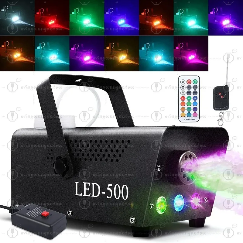 Timing 10 LED Smoke Machine 500W 600W Stage Fog Machine KTV Bar Halloween Party Lighting