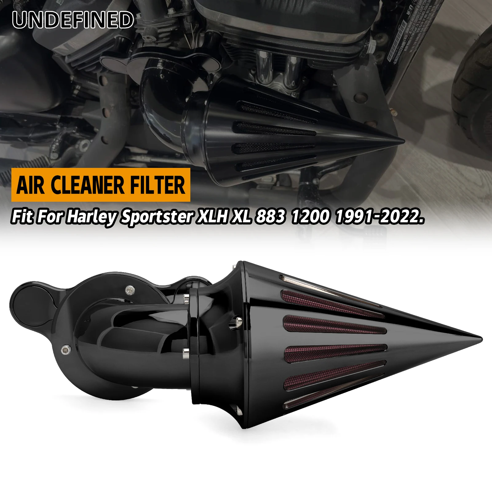 Motorcycle Spike Air Cleaner Intake Filter For Harley Sportster XLH XL 883 1200 Iron Nightster Seventy two Forty eight XR 1200