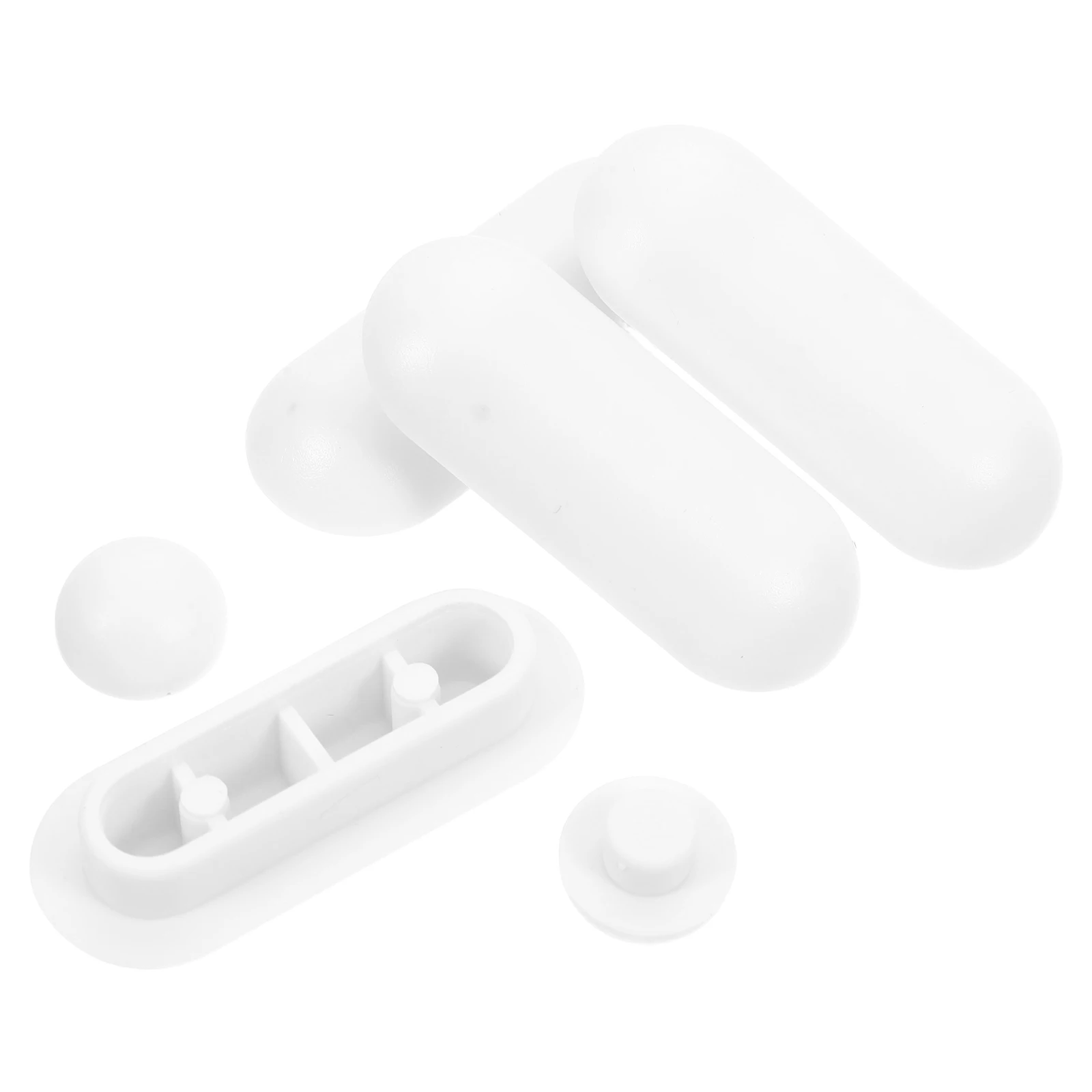 

6pcs Toilet Seat Gasket Buffer Pads Thicken Non Slip Bumpers White Cover Round Spacer Universal Compatibility Easy Clean Design