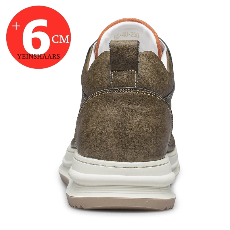 FUQIAO-Tênis para homens de aumento de altura, sapatos elevadores respiráveis, palmilha de skate, calçados esportivos, moda, 6cm