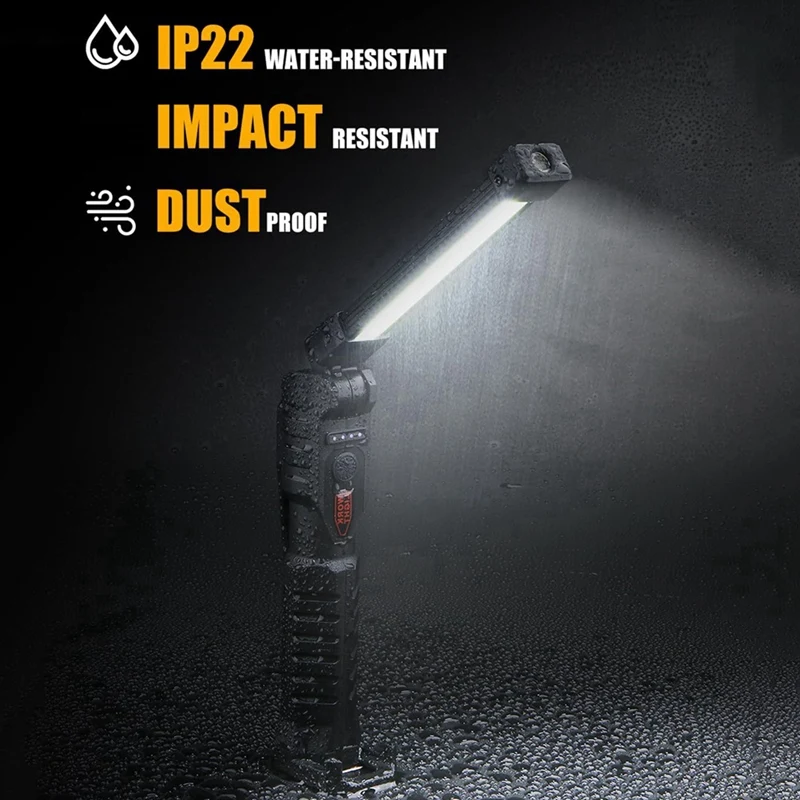 Multifunctional Work Light, Rechargeable Foldable Strong Emergency Light, Inspection Light, Suitable For Car Maintenance