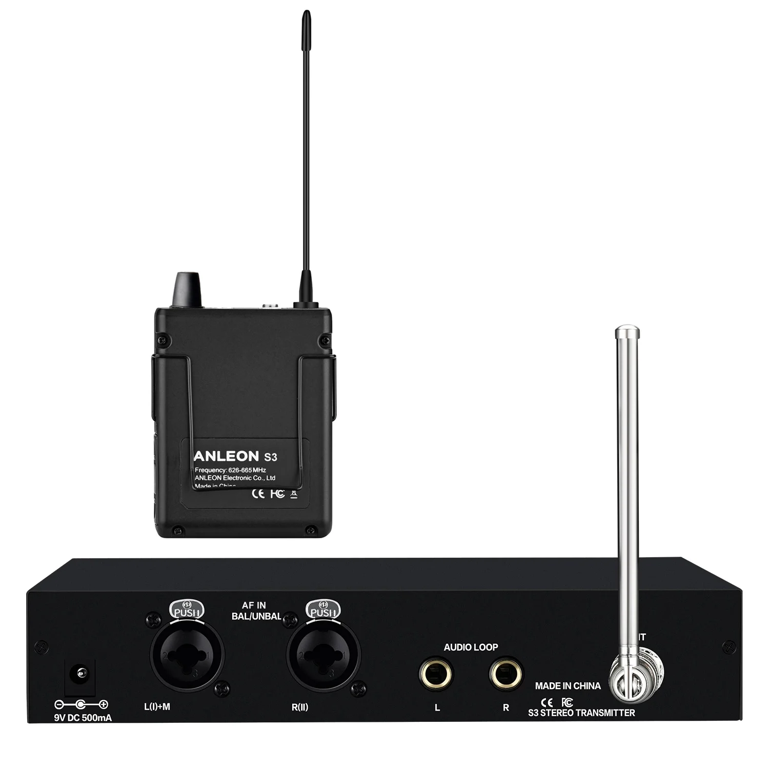 ANLEON S3 626-665MHz Professional Digital Monitoring System Kits for Stage Performance UHF Stereo Wireless In-ear Monitor System