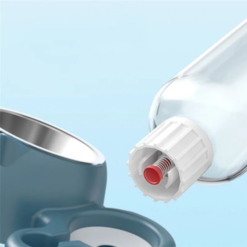 【Favorito alle persone】 Set di ciotole per acqua Piatto per cani inclinato da 16 gradi con distributore d'acqua Ciotola per mangiatoia per animali rimovibile Bere e mangiare per cani