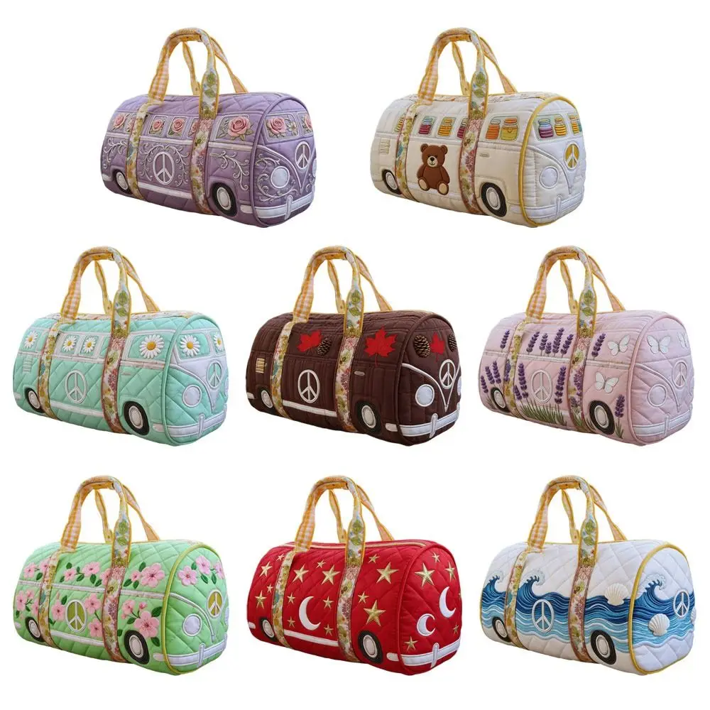 Adjustable Strap Quilted Duffle Bag 3D Quilting Craft Large Capacity Short-distance Handbag Tote Bags Travel Duffel Bag