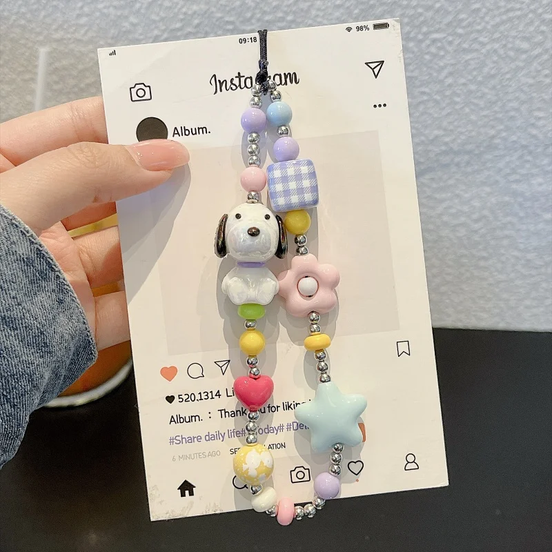 Urocze etui na telefon z kreskówkowym SNOOPYM do iPhone 17Pro 15 16 17 Pro Max, najlepszy przyjaciel Szef Kuchni Snoopy, obudowa z bransoletką Charlie. — zdjęcie produktu 3