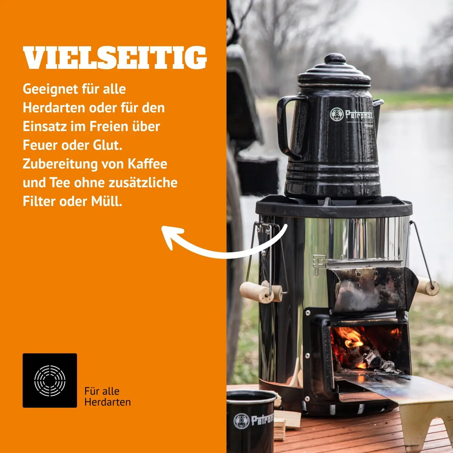 Caffettiera per tè e caffè, da utilizzare per interni/esterni per la cucina domestica o il falò, caffettiera e teiera in acciaio smaltato per la tua tas