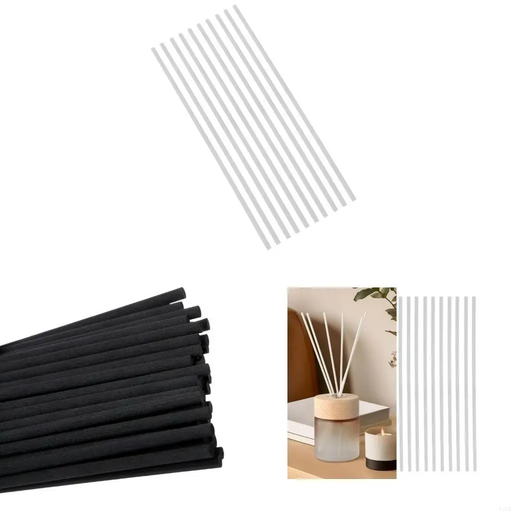 Pack Of 10 Aromatic Diffuser Sticks 20cm Long 4mm Diameter Fiber Wicks For Home