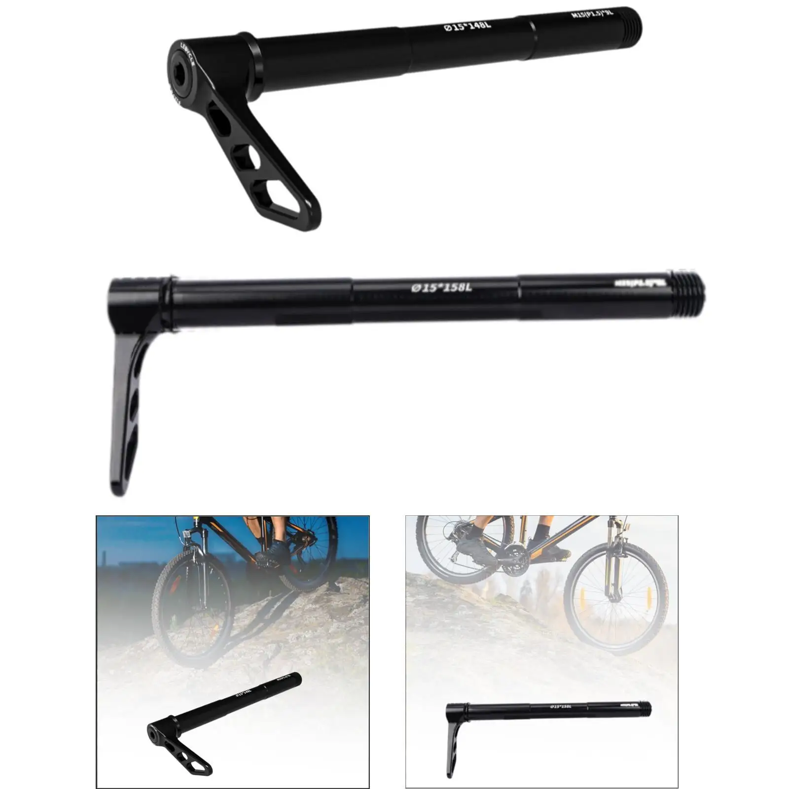 محور سريع التحرير محمول خلفي من خلال محول المحور ملحقات الدراجة المحاور الأمامية والخلفية العملية لقطع غيار دراجات الطريق #4