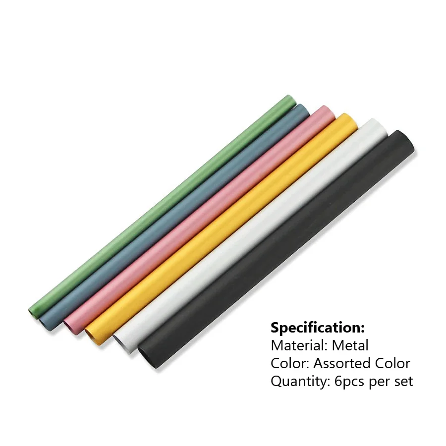 6Pcs/Set Acrylic C-Curve Shaping Sticks Tube French Rod Nail Art Tips UV Gel Manicure Tools for Professional Use