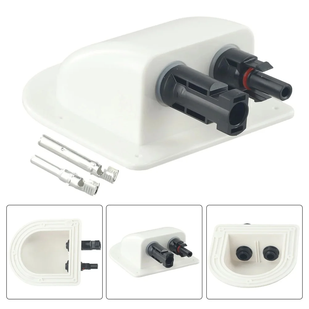Waterproof Solar Connector Box Dual Hole ABS RV Roof Junction Box For Solar Suitable For RVs And Solar Panel Installations