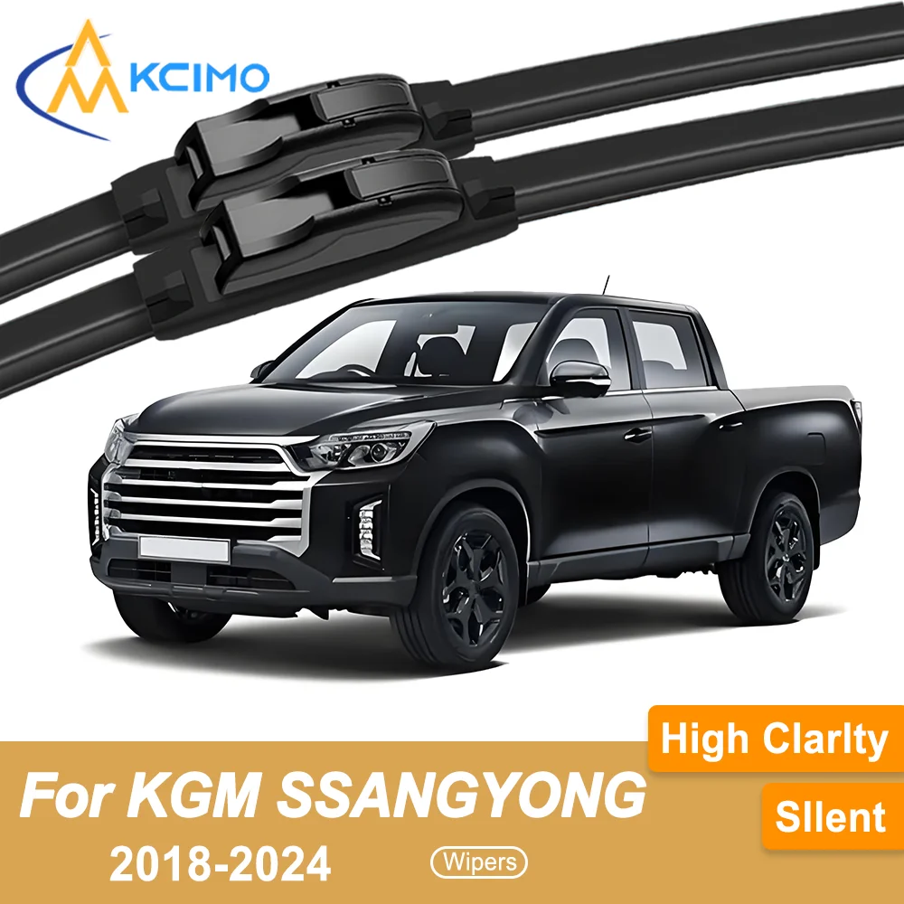 

Premium Rubber Durable Silent Windshield Wiper Blades 2pcs for KGM SSANGYONG Musso 2018-2024 Front Wiper Blades Set