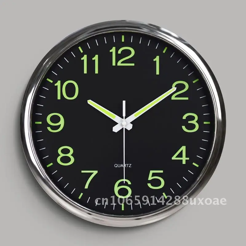 

12 inch 30CM luminous plastic wall clock, quartz clock, bedroom living room hanging clock, minimalist clock